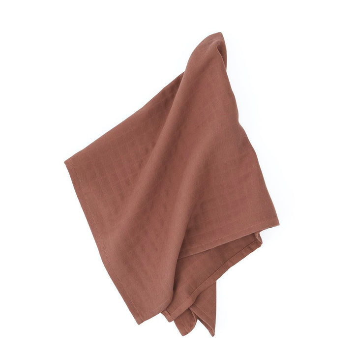 OYOY Muslin Square clay colour folded