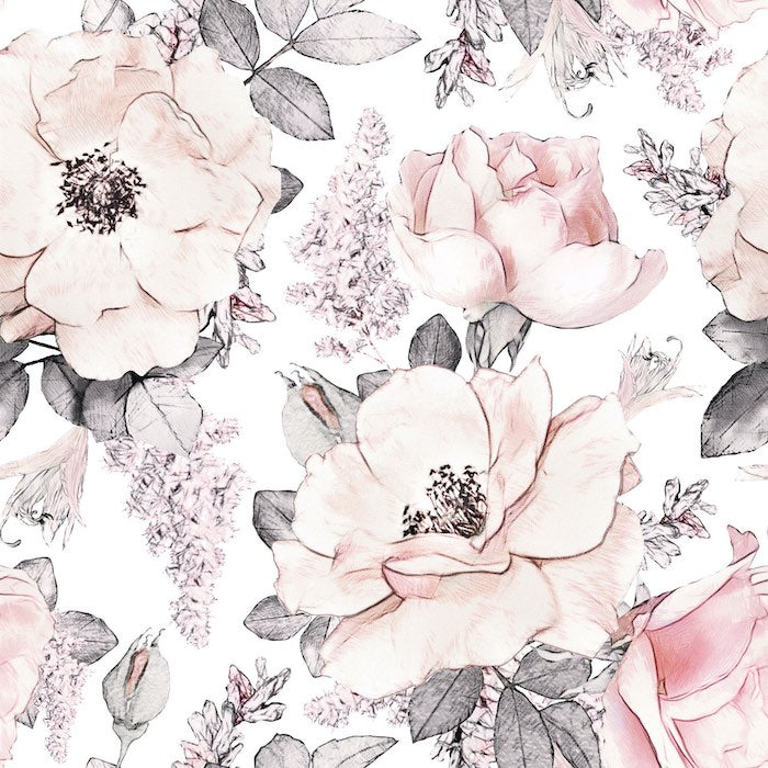 Dekornik Pink Garden Wallpaper