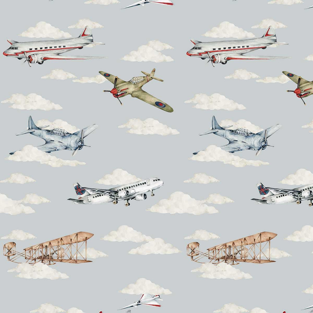 Dekornik Planes Colour Wallpaper