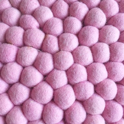 Winston & Grace Felt Ball Rug - Pretty In Pink
