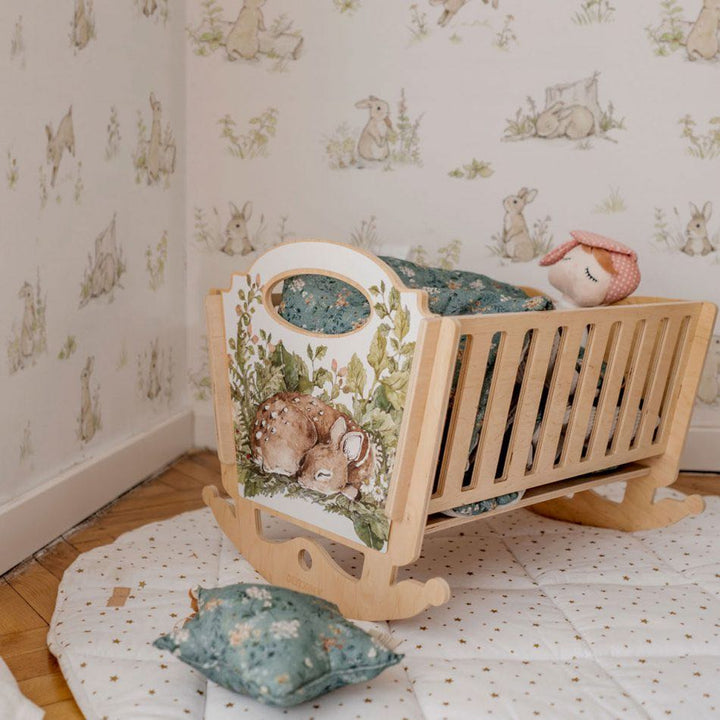 Dekornik Rabbit Day Beige Wallpaper in playroom