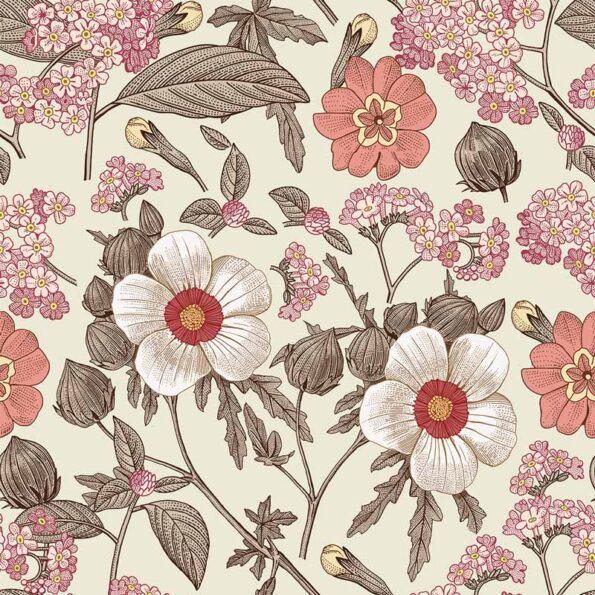 Dekornik Retro Bouquet Wallpaper
