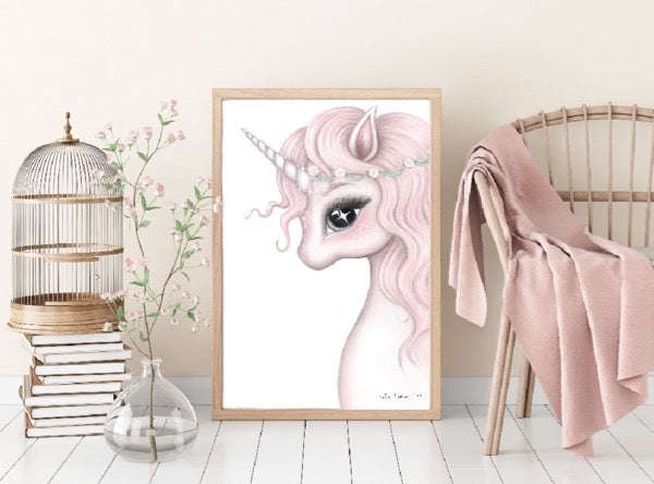 Isla Dream Prints Rosa Unicorn Print