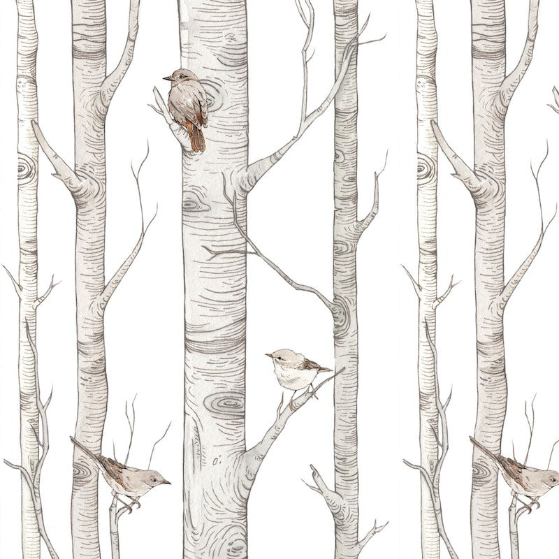 Dekornik Scandinavian Birch Forest Wallpaper