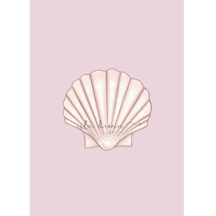 Isla Dream Prints Shell Print with pink background