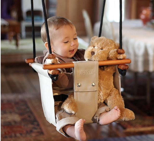 Soft Linen Baby & Toddler Swing