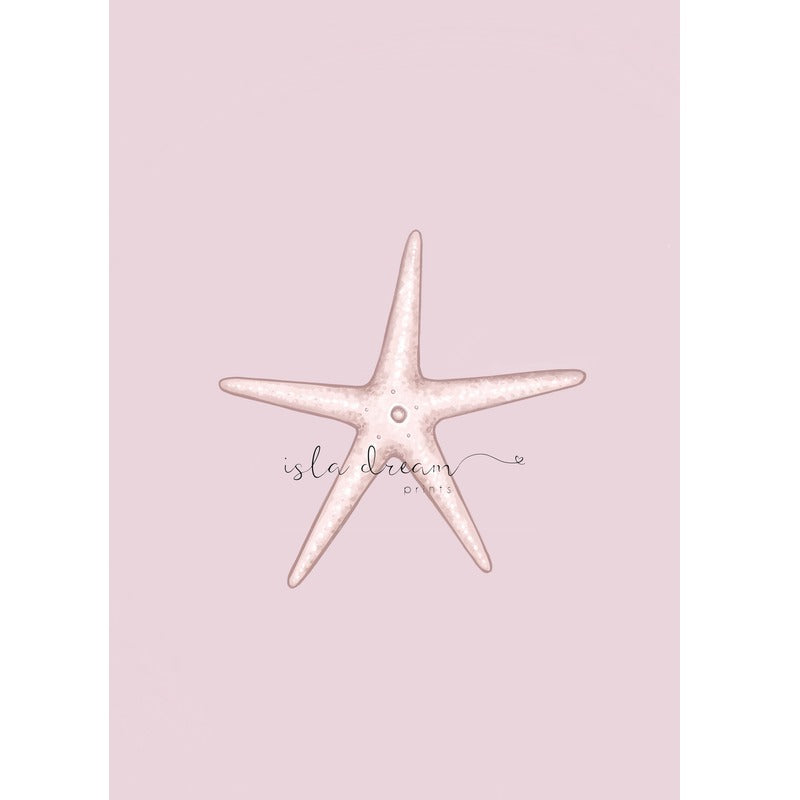 Isla Dream Prints Starfish Print with pink background