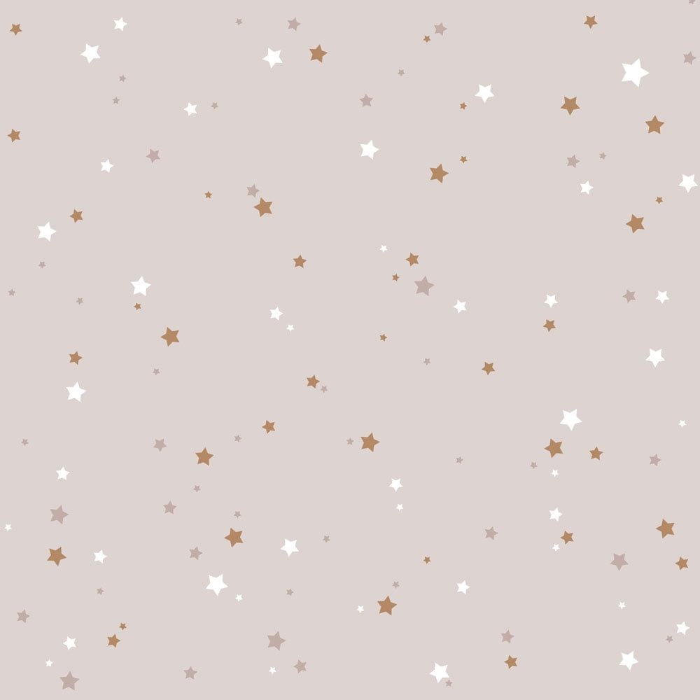 Dekornik SIMPLE Stars Minimini Cinnamon Powder Pink Wallpaper
