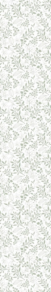 Dekornik SIMPLE Subtle Flowers Green Wallpaper strip