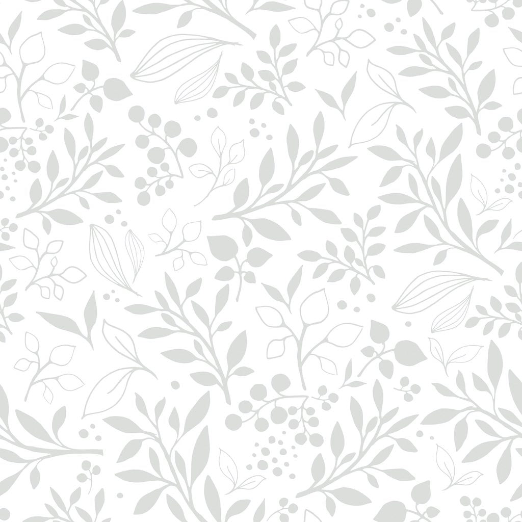 Dekornik SIMPLE Subtle Flowers Grey Wallpaper