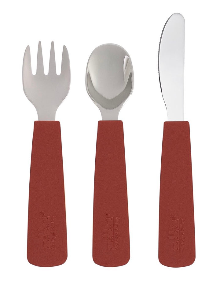 We Might Be Tiny Toddler Feedie Cutlery Set - Rust