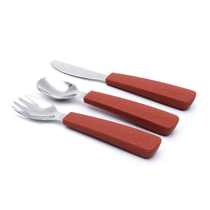 We Might Be Tiny Rust Toddler Feedie Cutlery Set