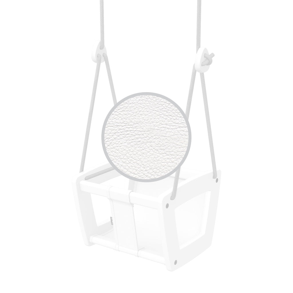 Lillagunga Toddler Swing - White Birch with White Leather