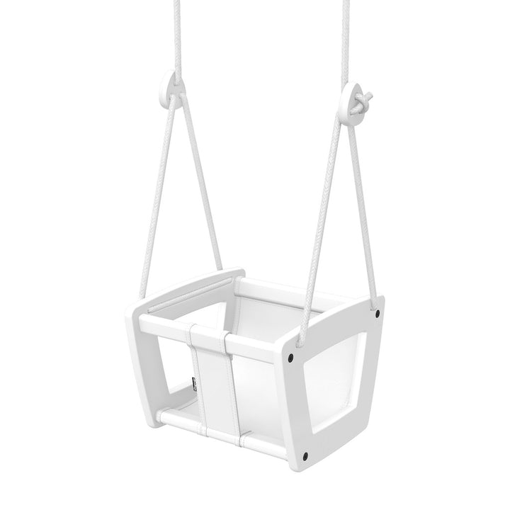 Lillagunga Toddler Swing - White Birch with White Leather