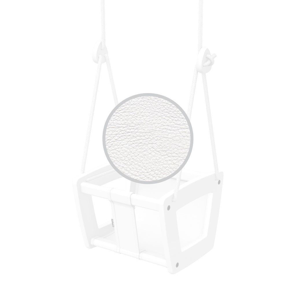 Lillagunga Toddler Swing - White Birch with White Leather