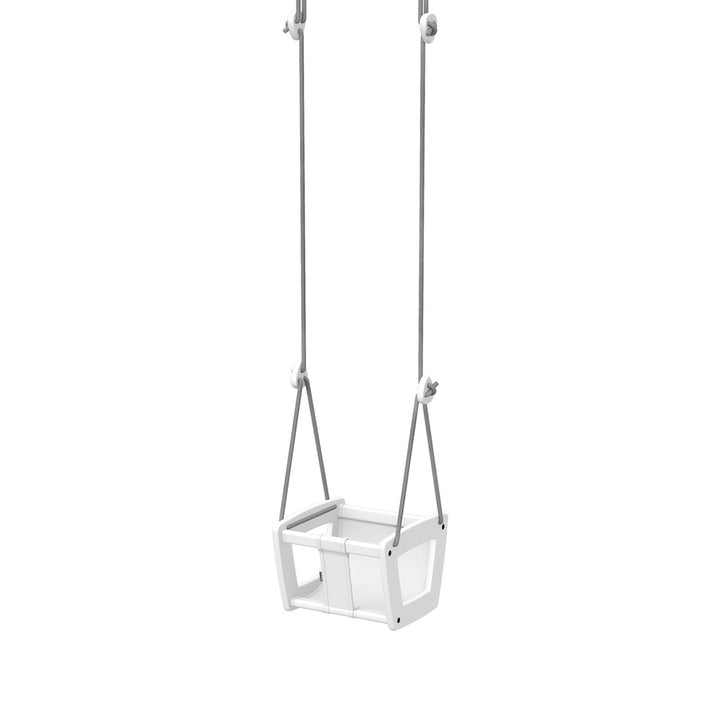 Lillagunga Toddler Swing - White Birch with White Leather