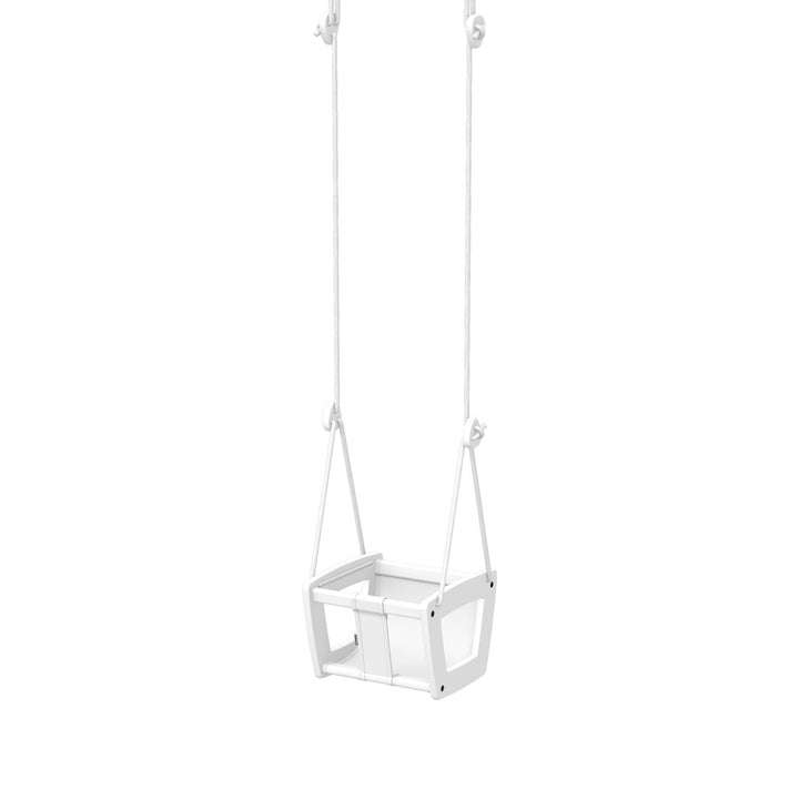 Lillagunga Toddler Swing - White Birch with White Leather