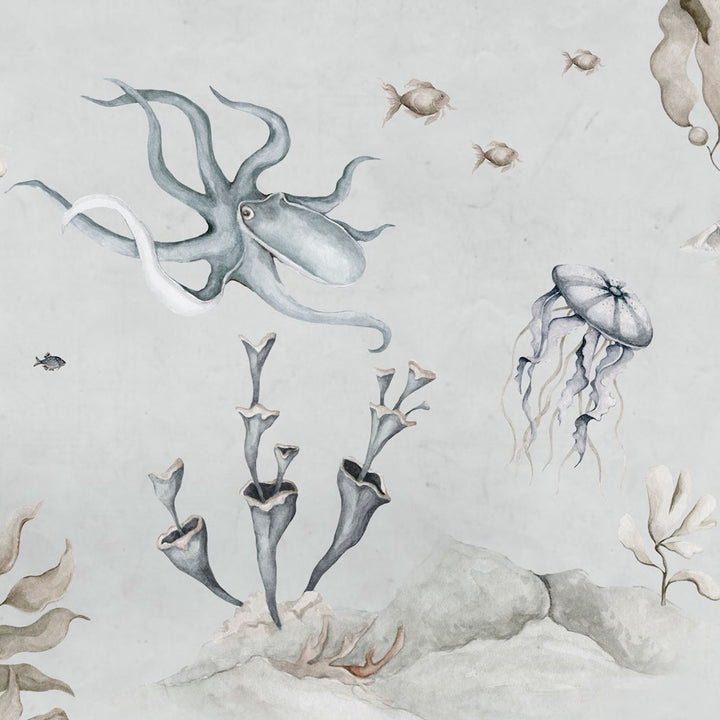 Dekornik Underwater World Wallpaper - Grey