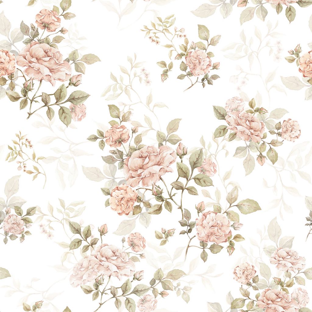 Dekornik Vintage Rose Pattern Wallpaper Sample