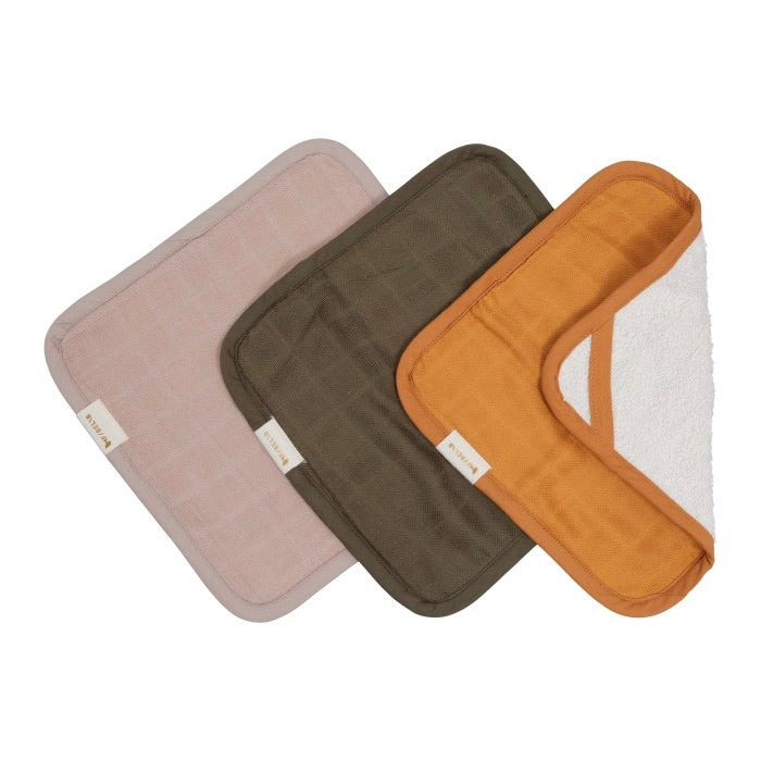 Fabelab Wash Cloths - Olive Garden 3 Pack