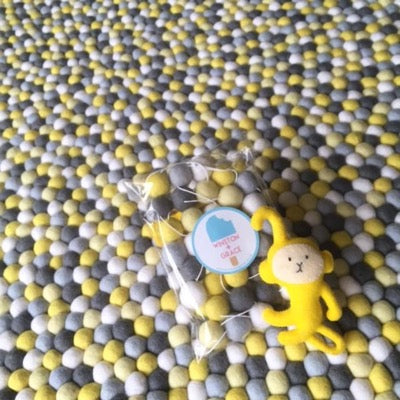 Winston & Grace Felt Ball Rug - Yellow Brick Road